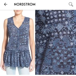Sun and Shadow peplum tank